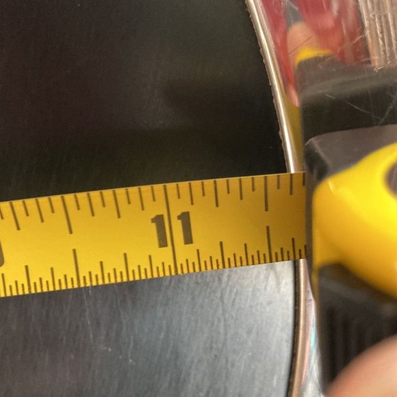 Vintage Crescent Silver Plated Rim Black Center Formica Serving Platter 14.25” - Picture 4 of 8